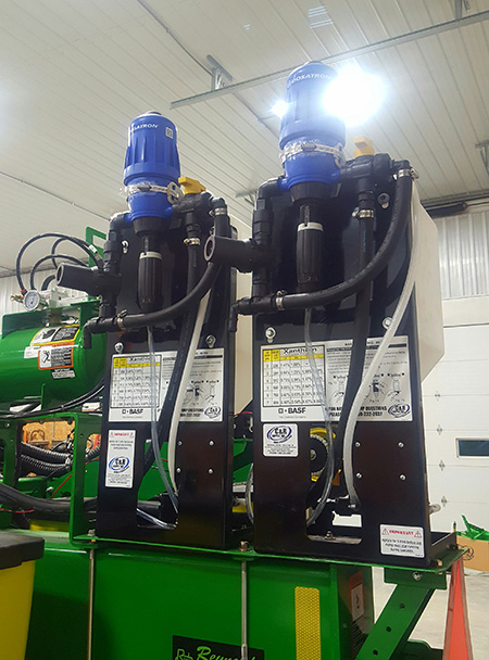 Xanthion tank and metering system